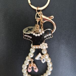 Elegant Pearls & Ballet Charms Keychain/Bag Chains🩰NWT
